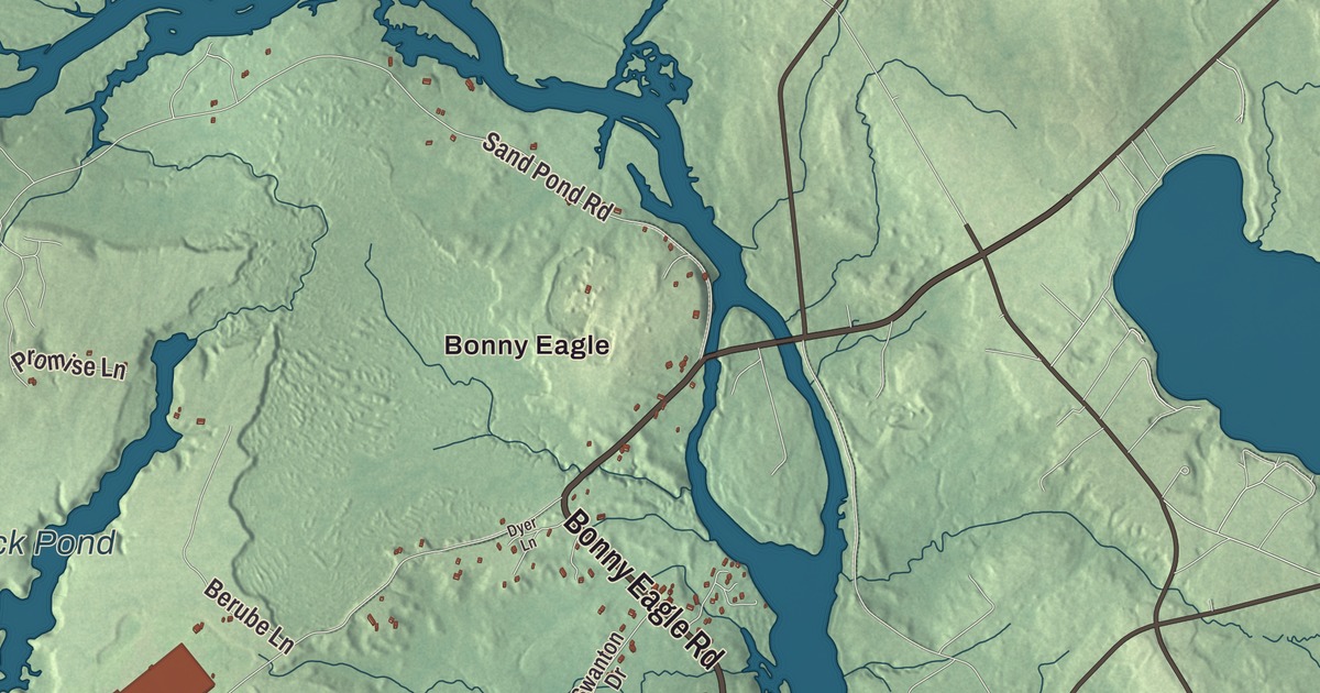 Map of Hollis, Maine in 2026