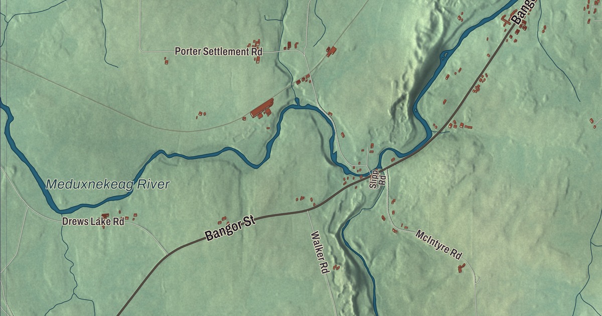 Map of Houlton, Maine in 2026
