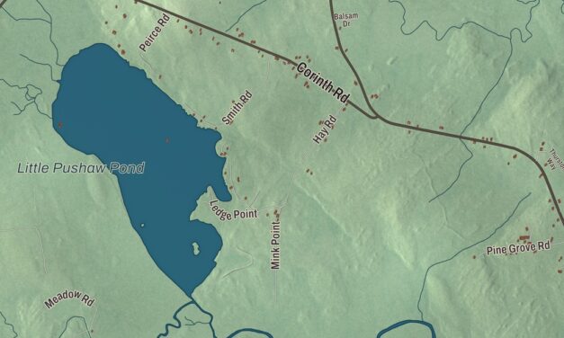 Map of Hudson, Maine in 2026