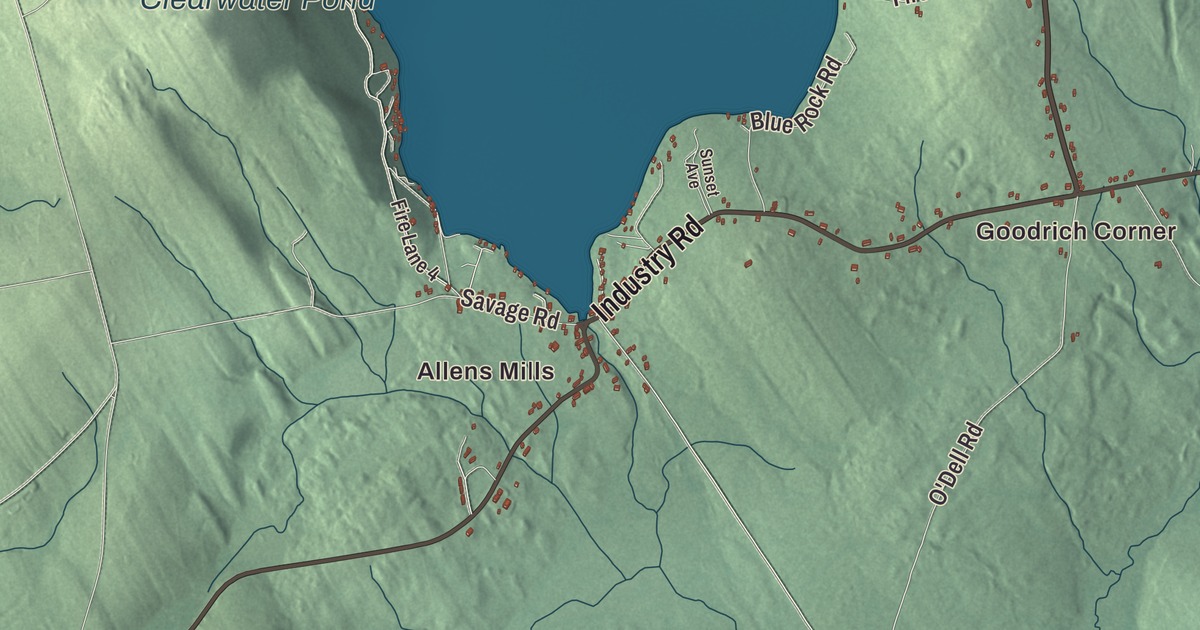 Map of Industry, Maine in 2026