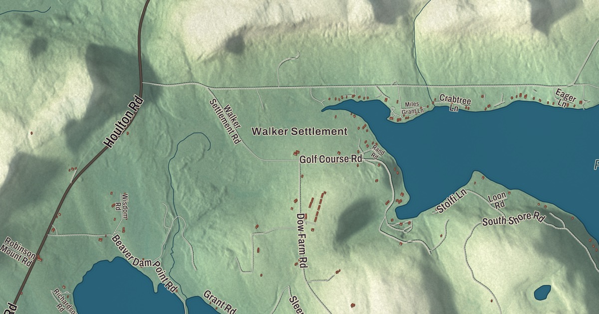 Map of Island Falls, Maine in 2026