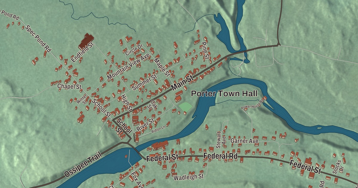 Map of Kezar Falls, Maine in 2026