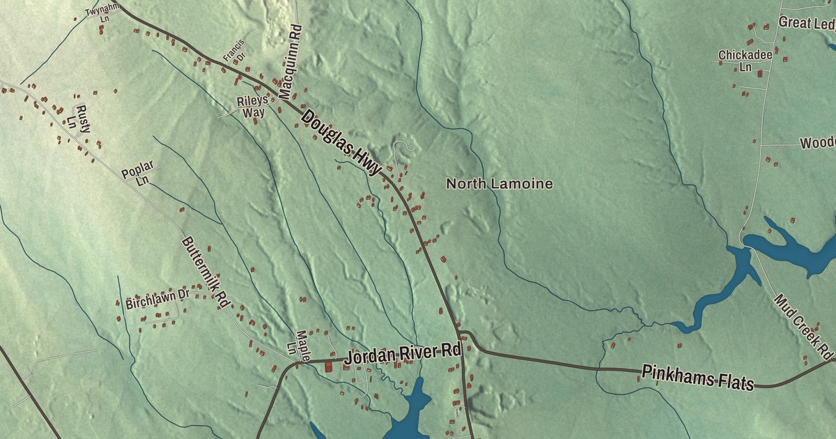 Map of Lamoine, Maine in 2026