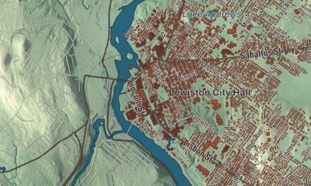 Map of Lewiston, Maine in 2026