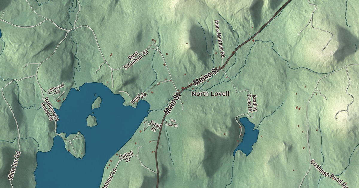 Map of Lovell, Maine in 2026