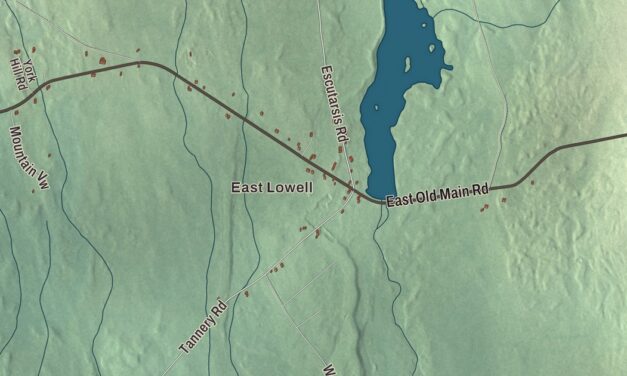Map of Lowell, Maine in 2026