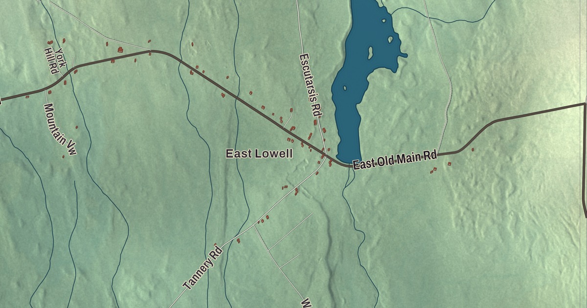 Map of Lowell, Maine in 2026