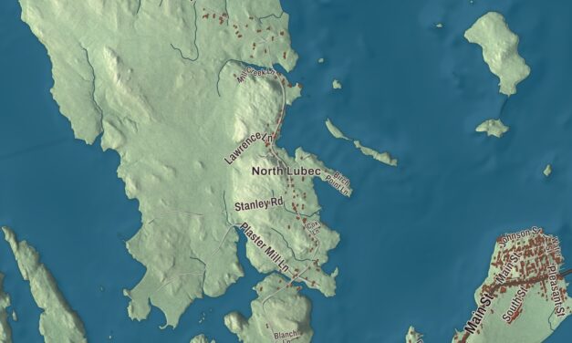 Map of Lubec, Maine in 2026