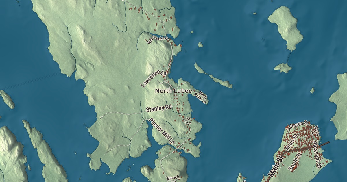 Map of Lubec, Maine in 2026
