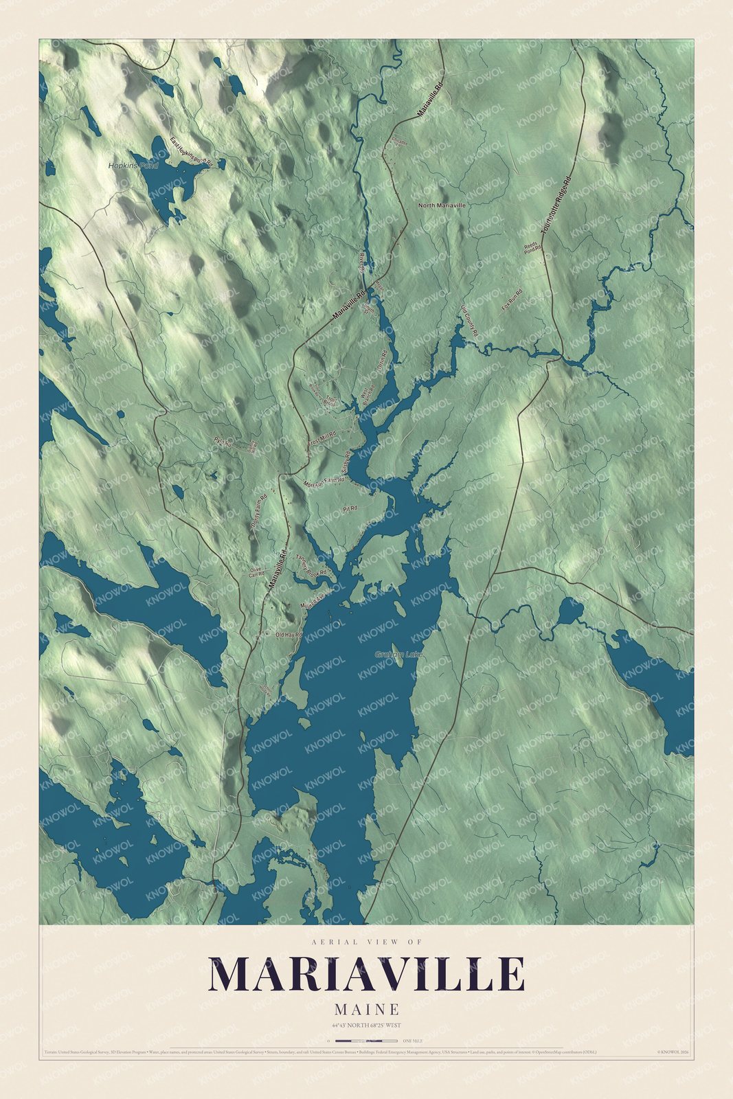 Watermarked full-map preview of Mariaville, Maine