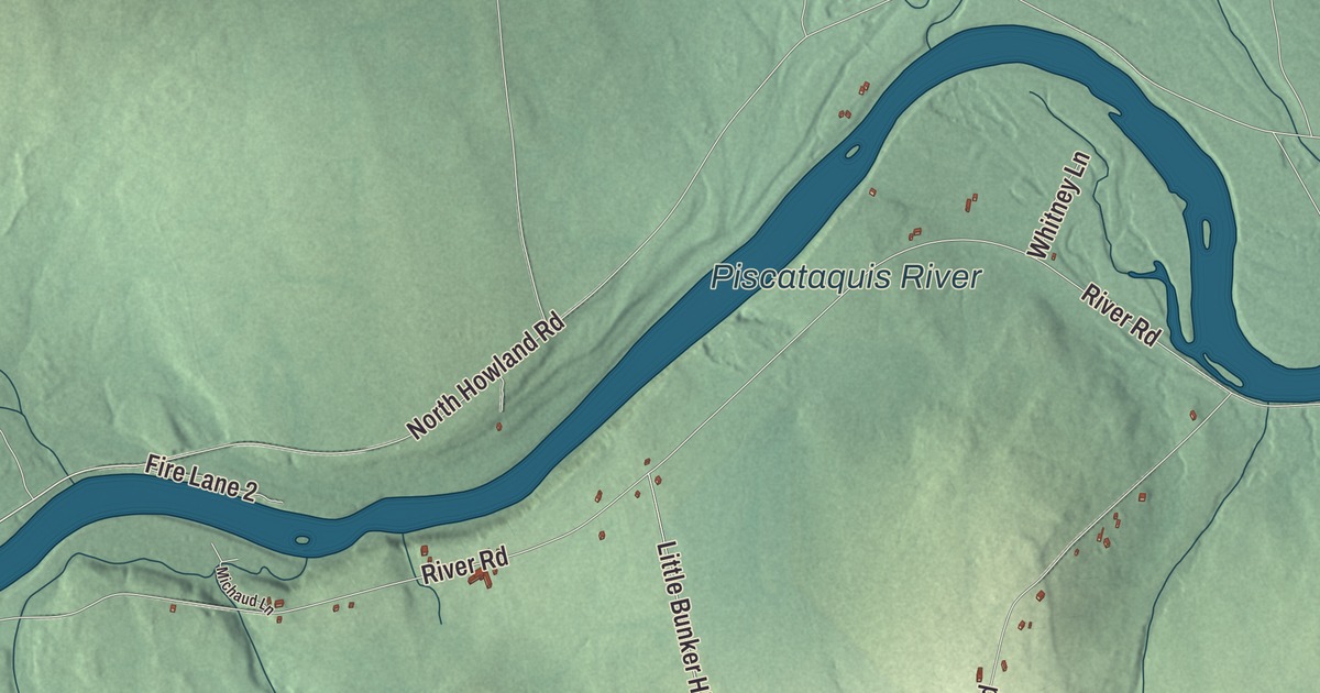 Map of Maxfield, Maine in 2026
