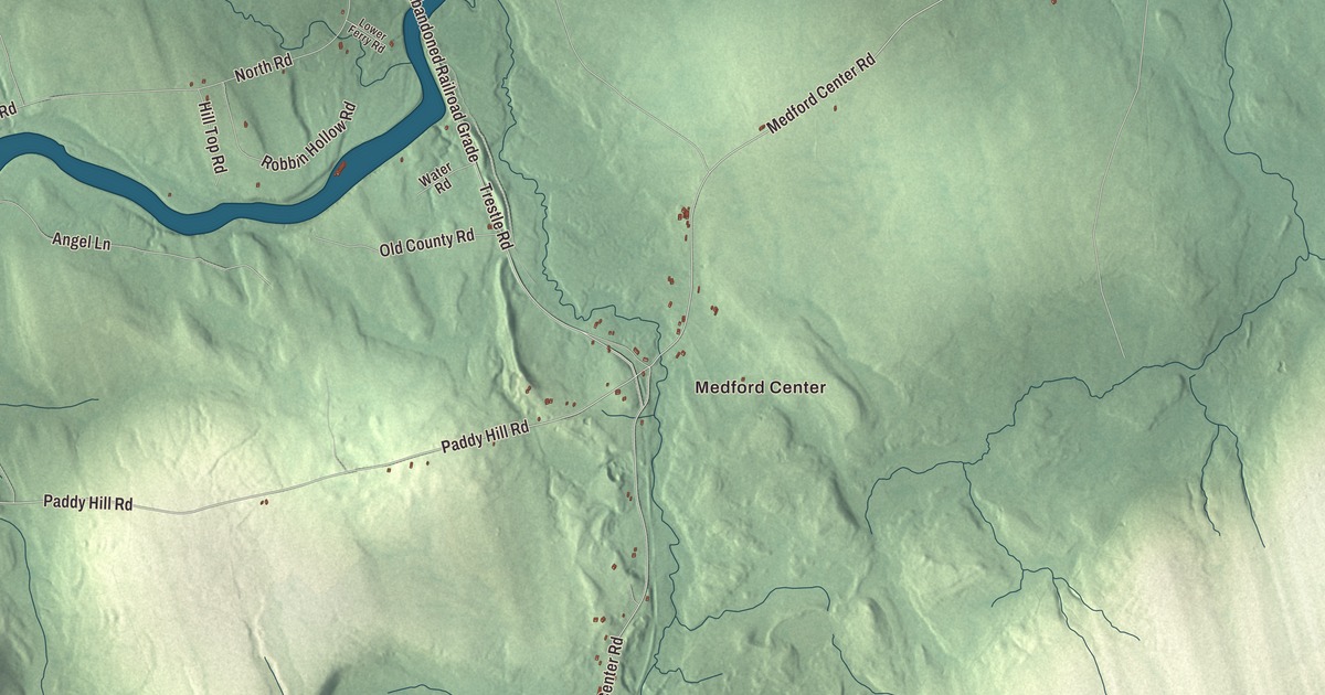Map of Medford, Maine in 2026