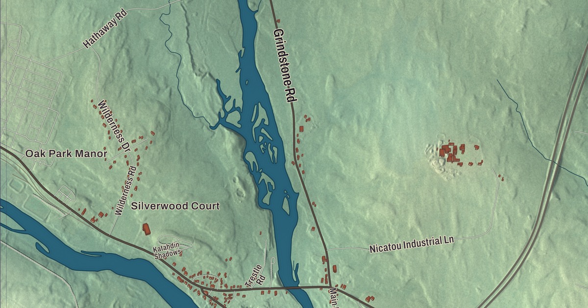 Map of Medway, Maine in 2026