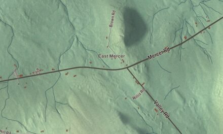 Map of Mercer, Maine in 2026