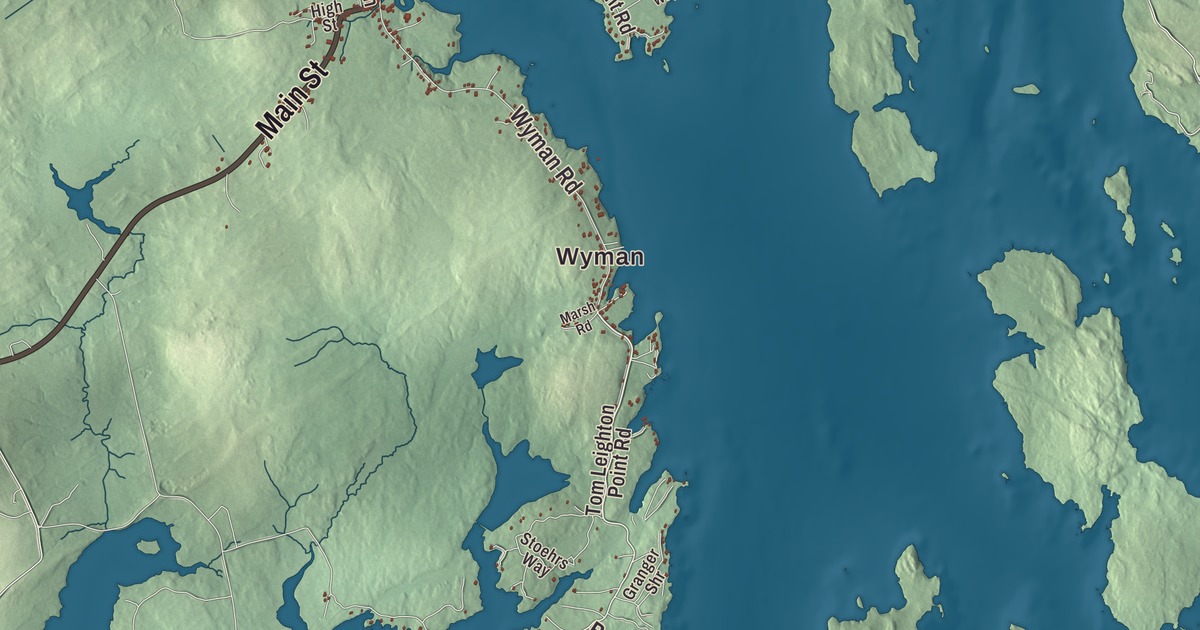 Map of Milbridge, Maine in 2026