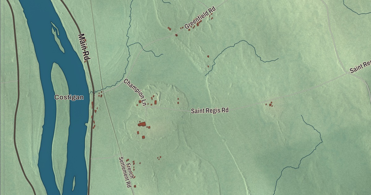 Map of Milford, Maine in 2026
