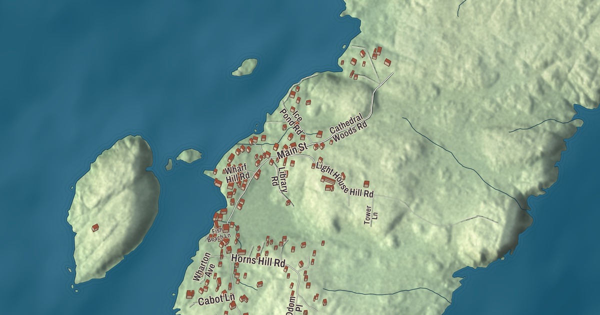 Map of Monhegan, Maine in 2026
