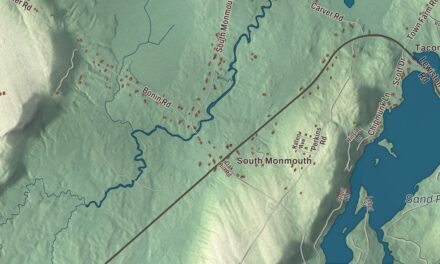 Map of Monmouth, Maine in 2026