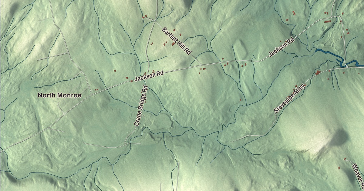 Map of Monroe, Maine in 2026