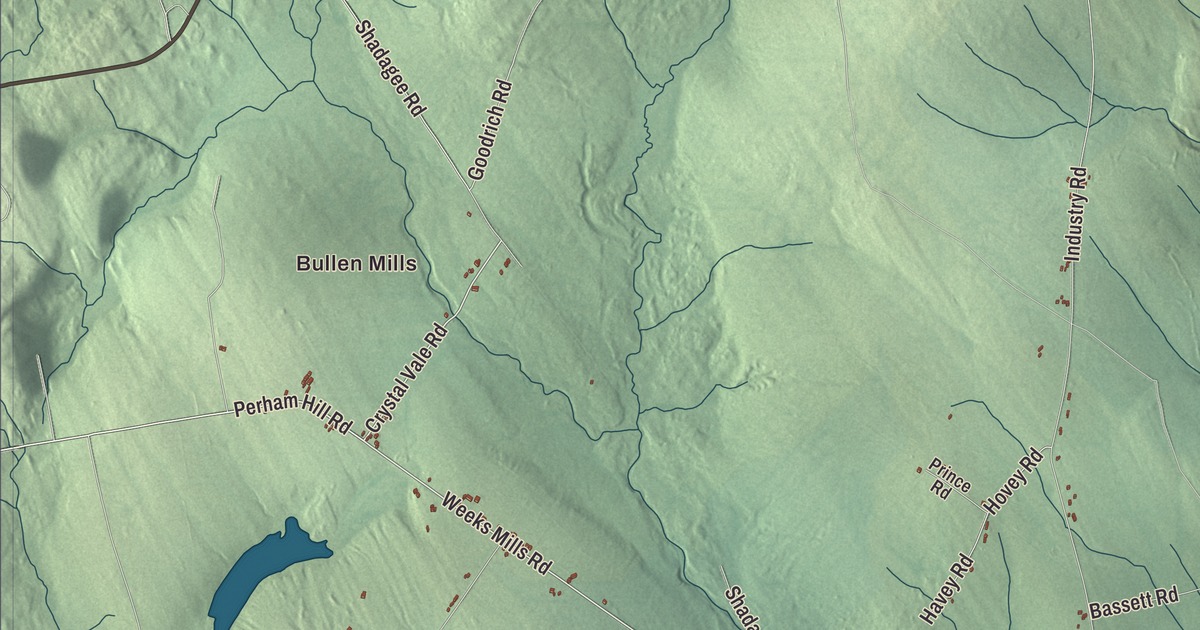 Map of New Sharon, Maine in 2026