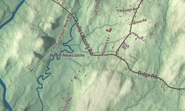 Map of Newcastle, Maine in 2026