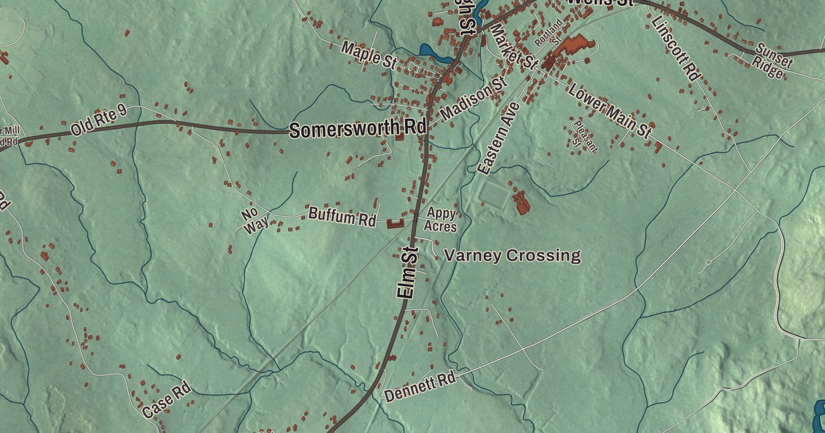 Map of North Berwick, Maine in 2026