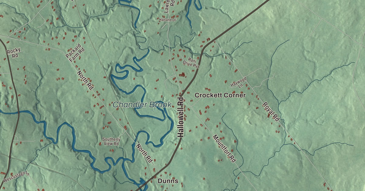 Map of North Yarmouth, Maine in 2026