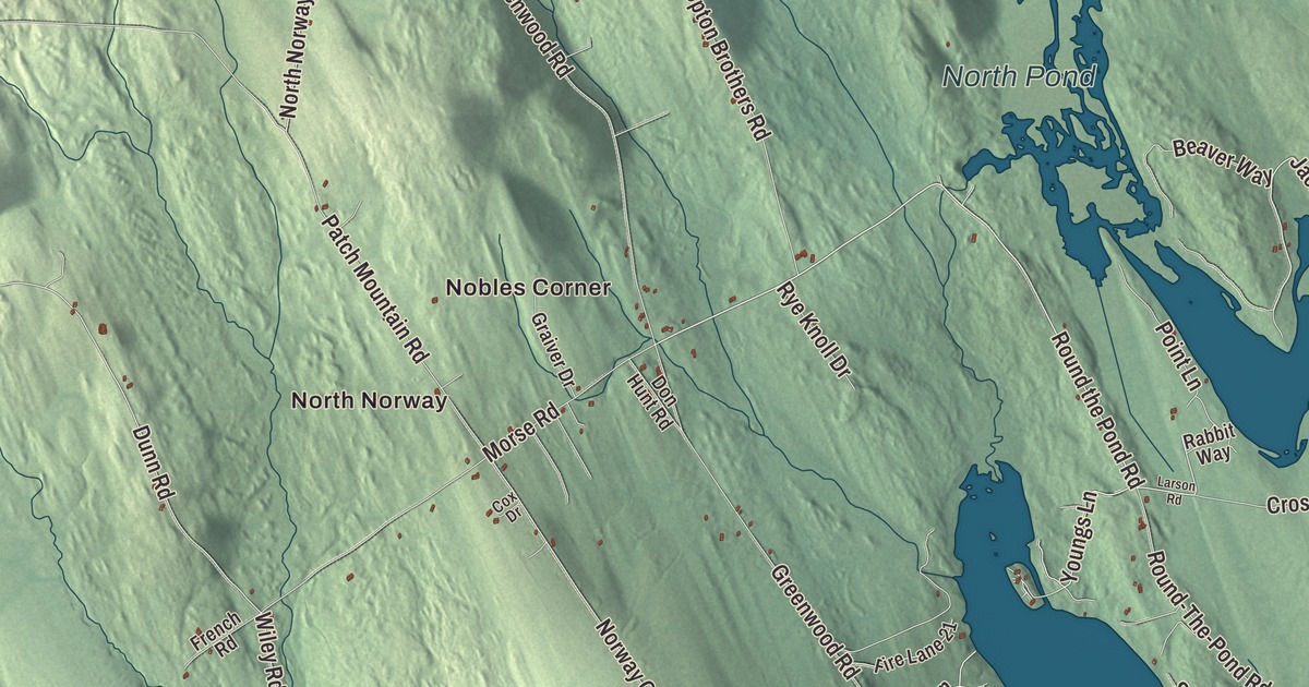 Map of Norway, Maine in 2026