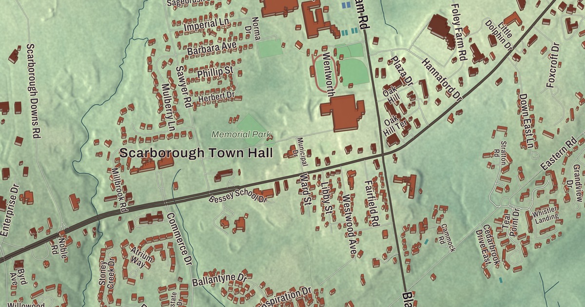 Map of Oak Hill, Maine in 2026