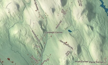 Map of Oxford, Maine, Drawn Like an Old Atlas