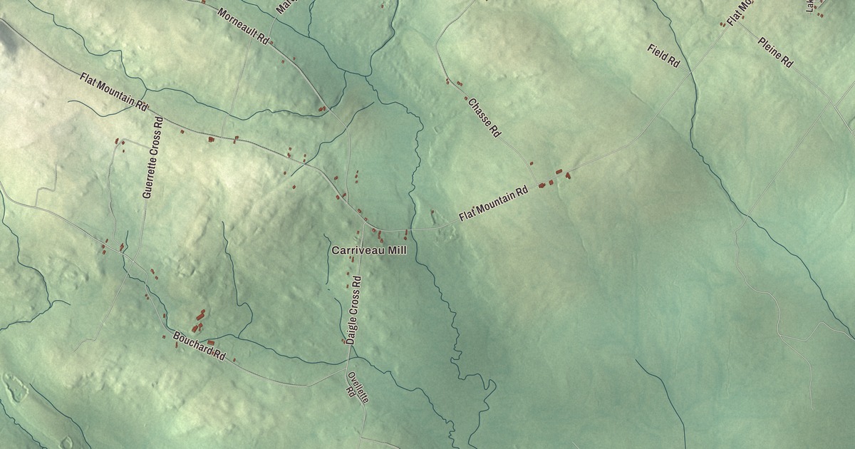Map of St. Agatha, Maine, Drawn Like an Old Atlas