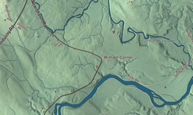 Map of Starks, Maine, Drawn Like an Old Atlas