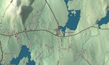 Map of Union, Maine, Drawn Like an Old Atlas