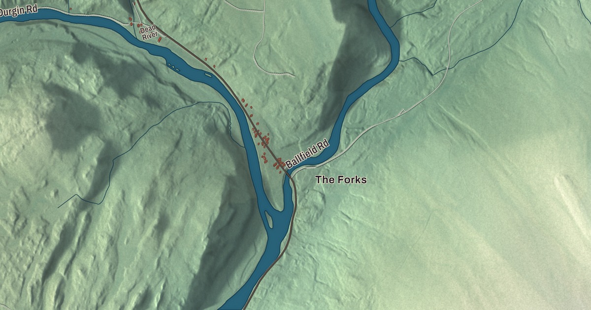 Map of West Forks, Maine, Drawn Like an Old Atlas