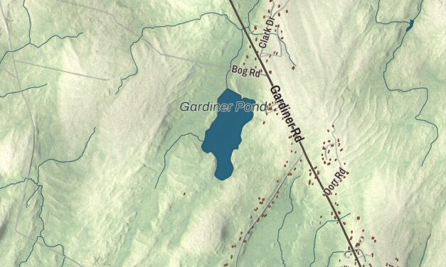 Map of Wiscasset, Maine, Drawn Like an Old Atlas
