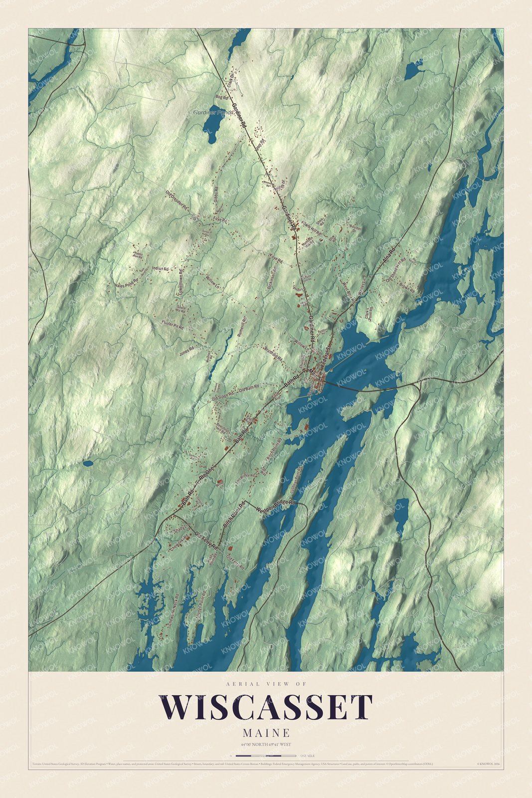 Watermarked full-map preview of Wiscasset, Maine