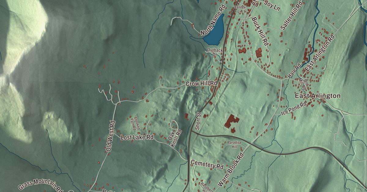 Map of Arlington, Vermont in 2026