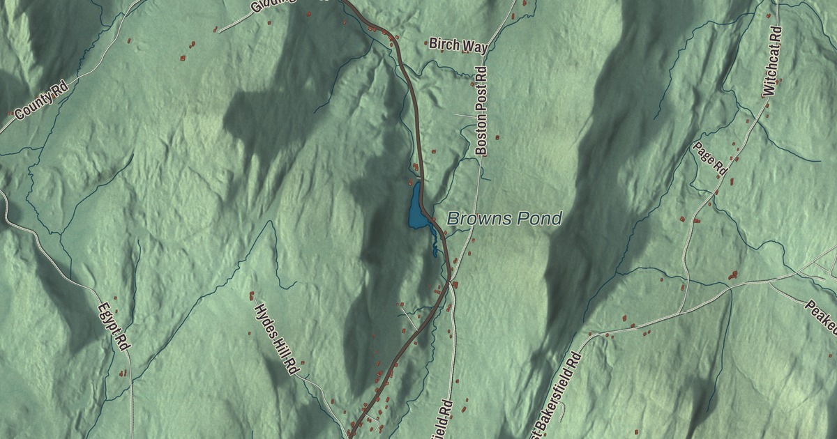 Map of Bakersfield, Vermont in 2026