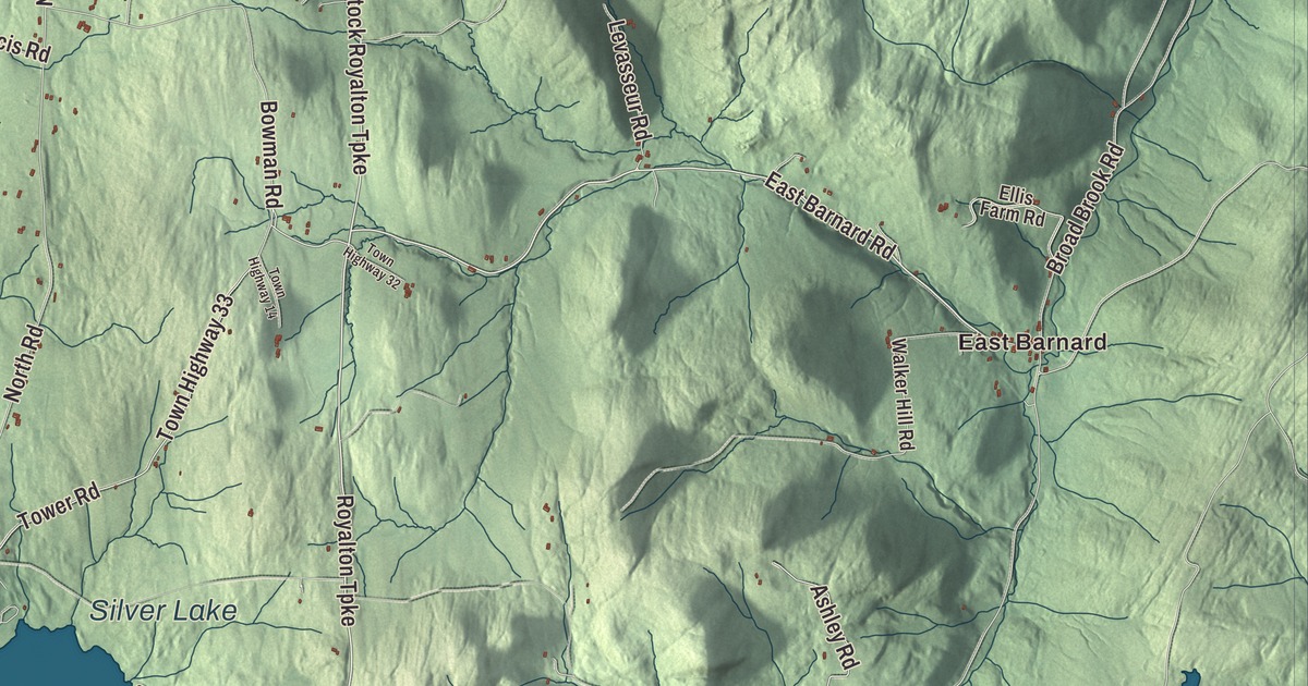Map of Barnard, Vermont in 2026