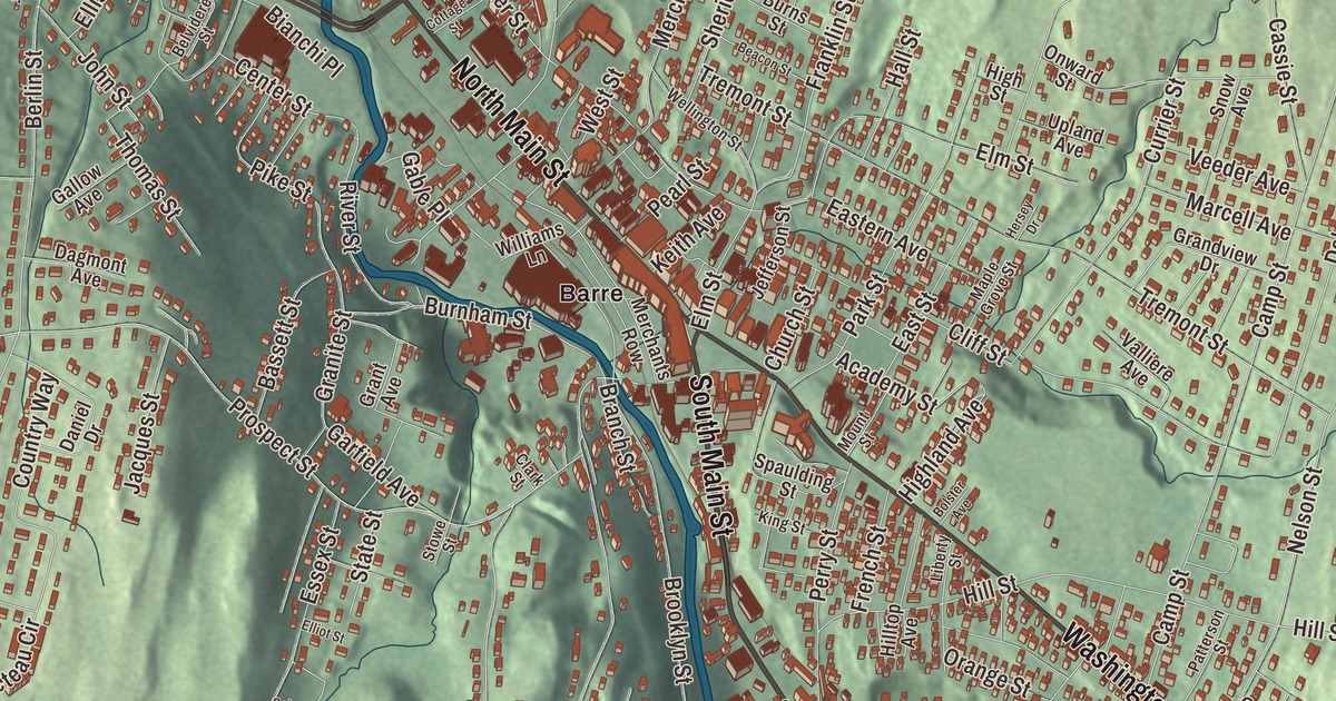 Map of Barre City, Vermont in 2026
