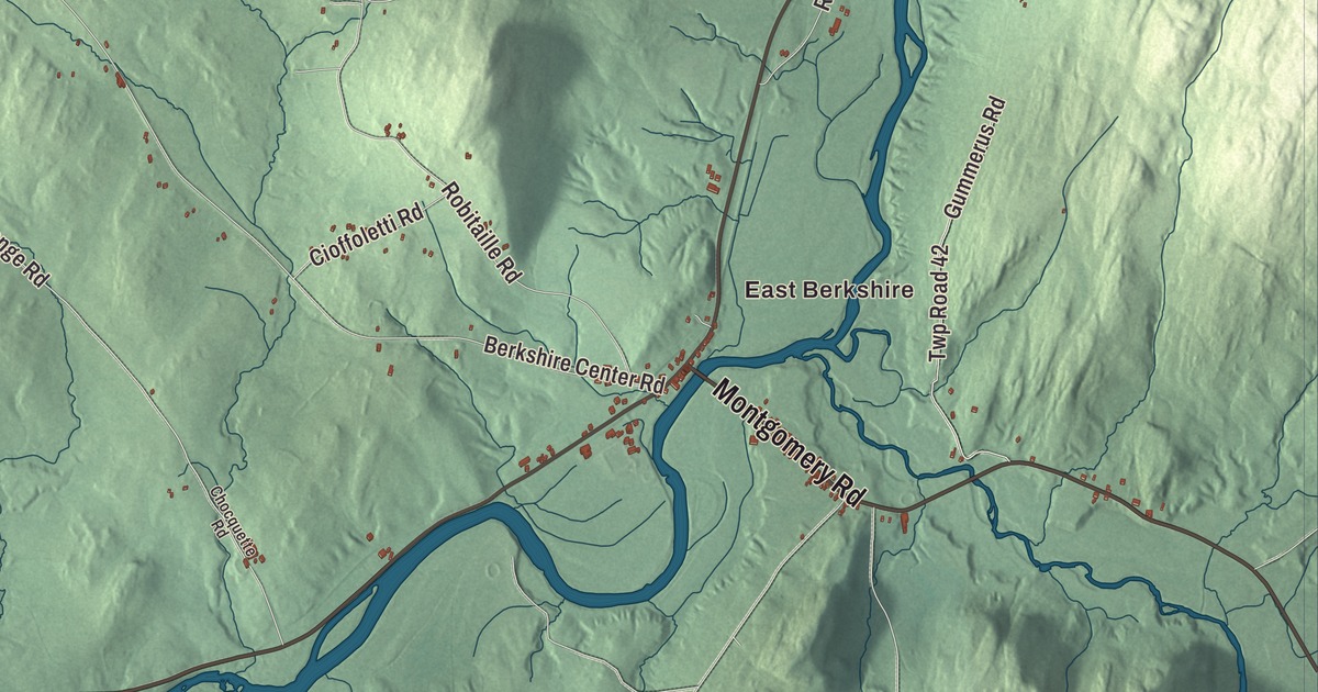 Map of Berkshire, Vermont in 2026