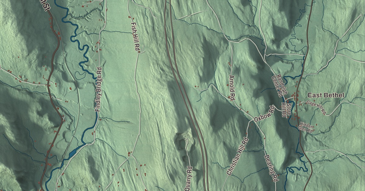 Map of Bethel, Vermont in 2026