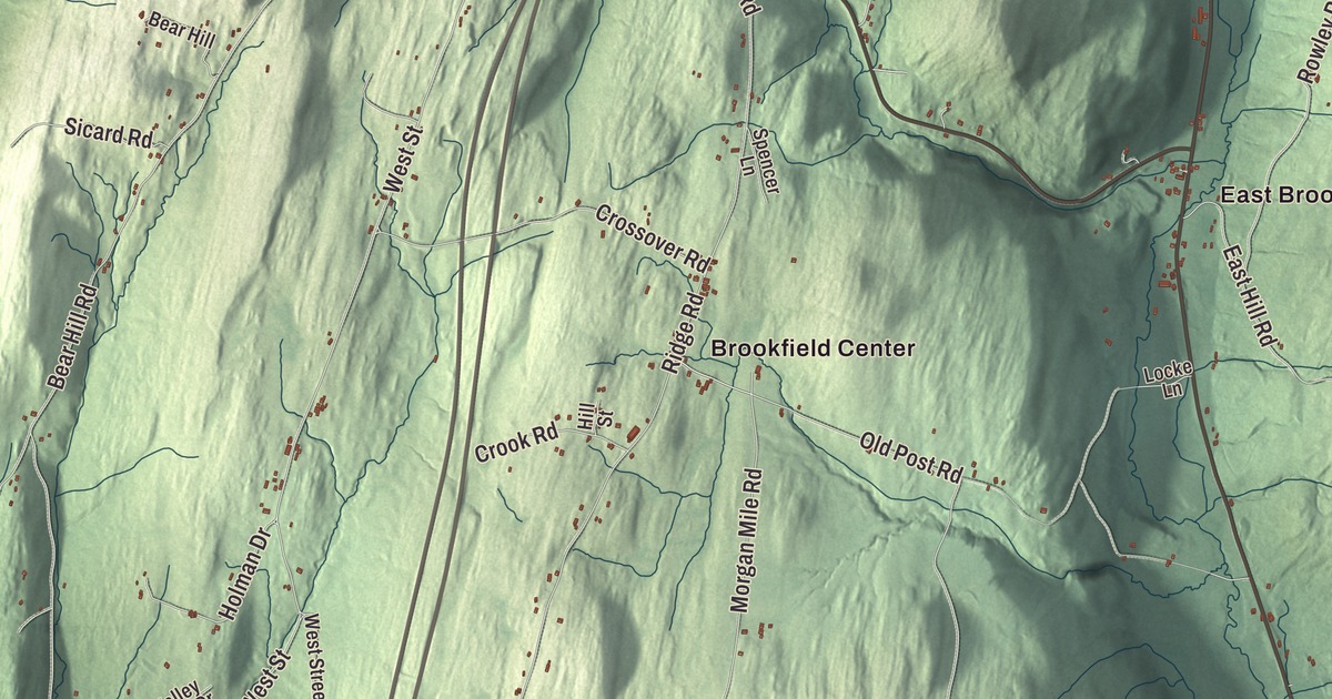 Map of Brookfield, Vermont in 2026