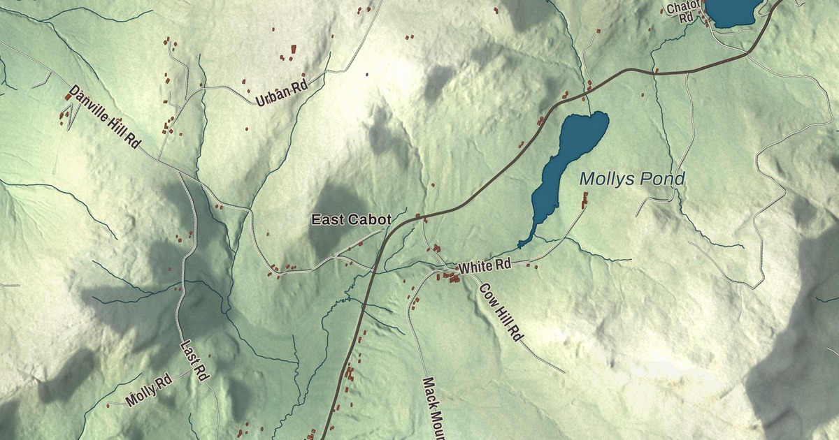 Map of Cabot, Vermont in 2026