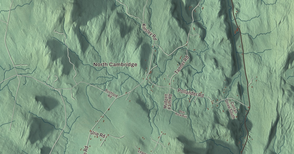 Map of Cambridge, Vermont in 2026