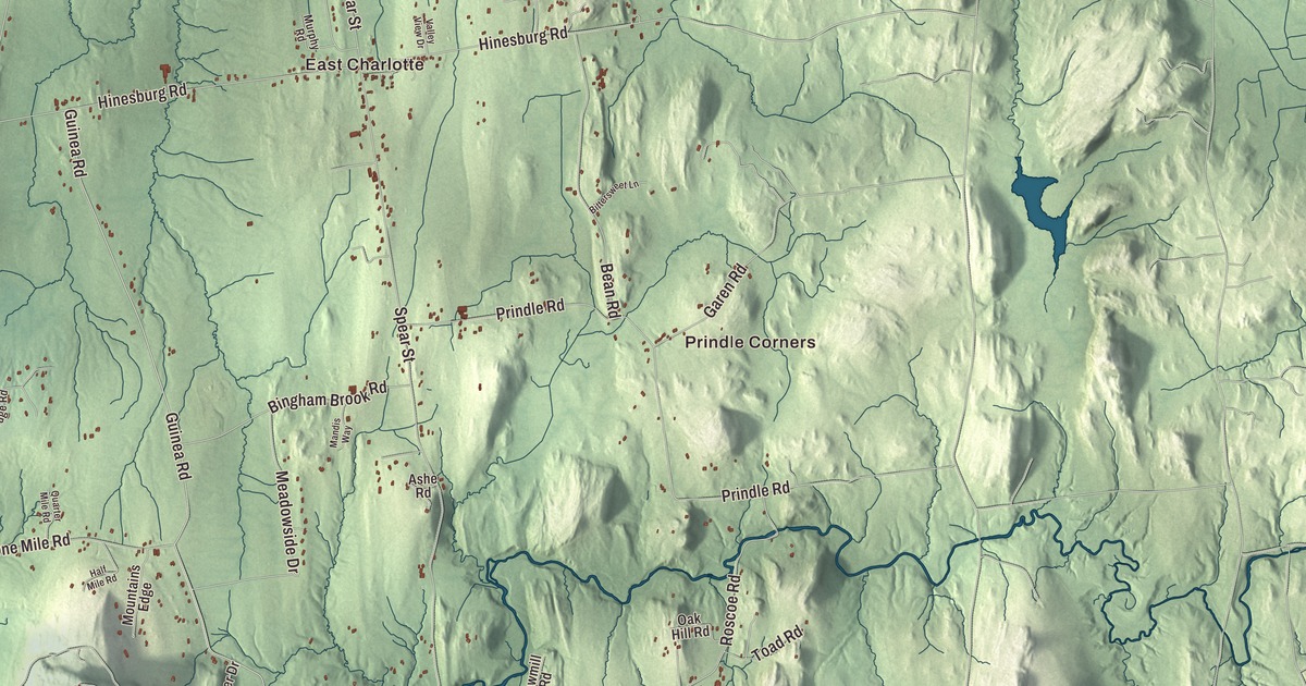 Map of Charlotte, Vermont in 2026
