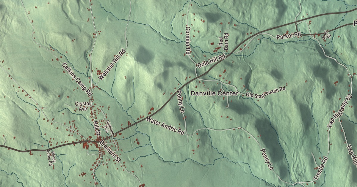 Map of Danville, Vermont in 2026