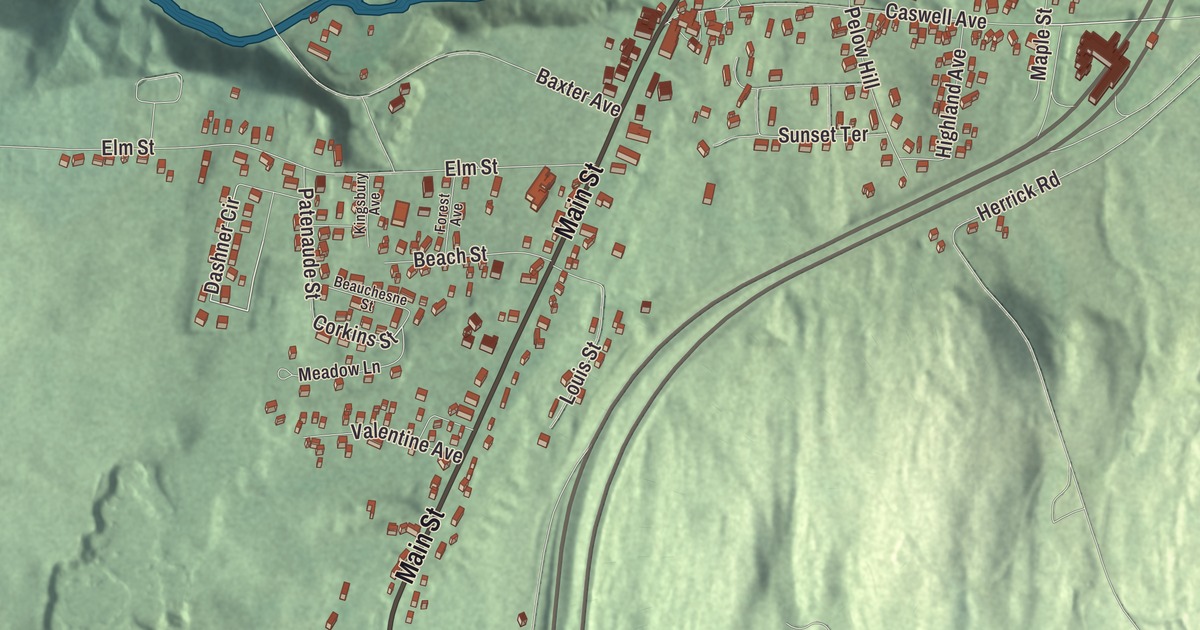 Map of Derby Line, Vermont in 2026
