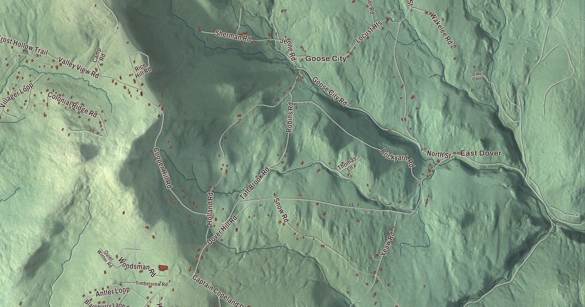 Map of Dover, Vermont in 2026