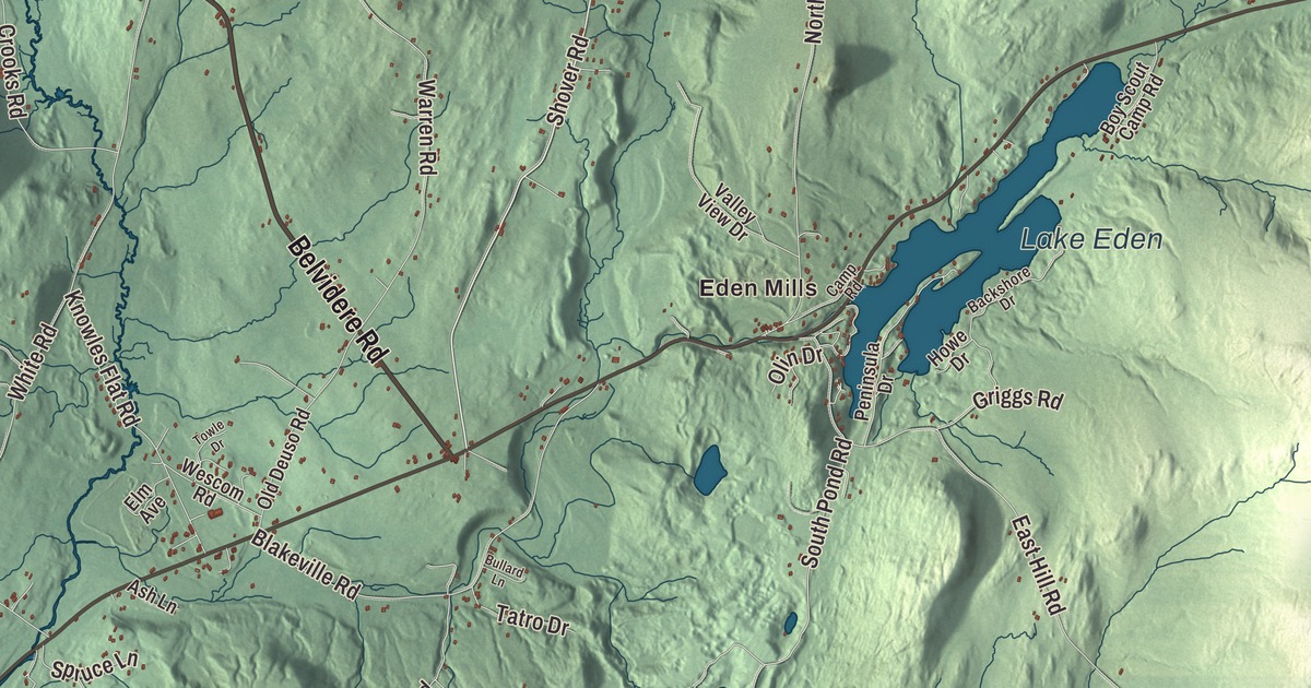 Map of Eden, Vermont in 2026